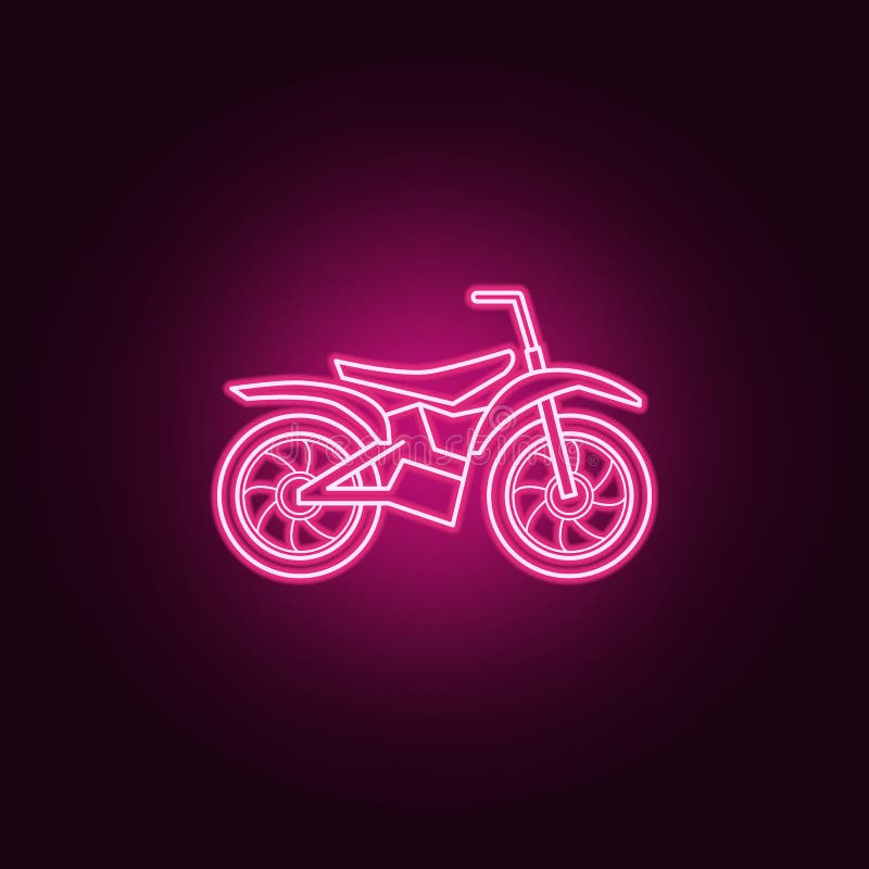 Icône au néon de moto ?l?ments d'ensemble de voiture de Bigfoot E illustration stock Icône au néon de moto ?l?ments d'ensemble de voiture de Bigfoot E illustration stock