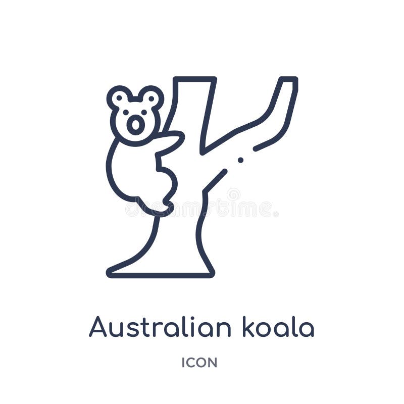 Icône australienne linéaire de koala de collection d'ensemble de culture Ligne mince vecteur australien de koala d'isolement sur illustration de vecteur Icône australienne linéaire de koala de collection d'ensemble de culture Ligne mince vecteur australien de koala d'isolement sur illustration de vecteur