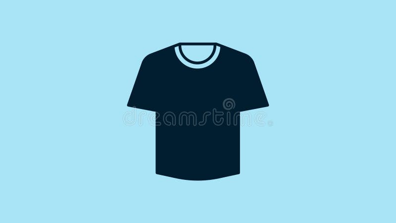 Icône bleu tshirt isolé fond bleu 4k vidéo animation graphique illustration de vecteur