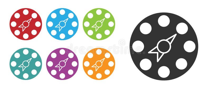 Icône classique du jeu du parti tornade noire isolée sur le fond blanc. Définir des icônes colorées. Vecteur illustration stock