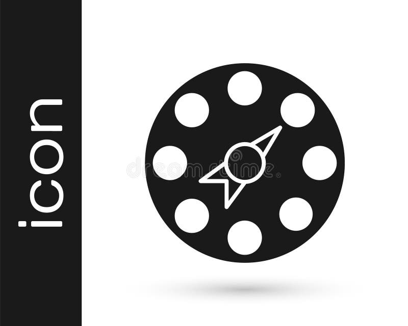 Icône classique du jeu du parti tornade noire isolée sur le fond blanc. Vecteur illustration stock