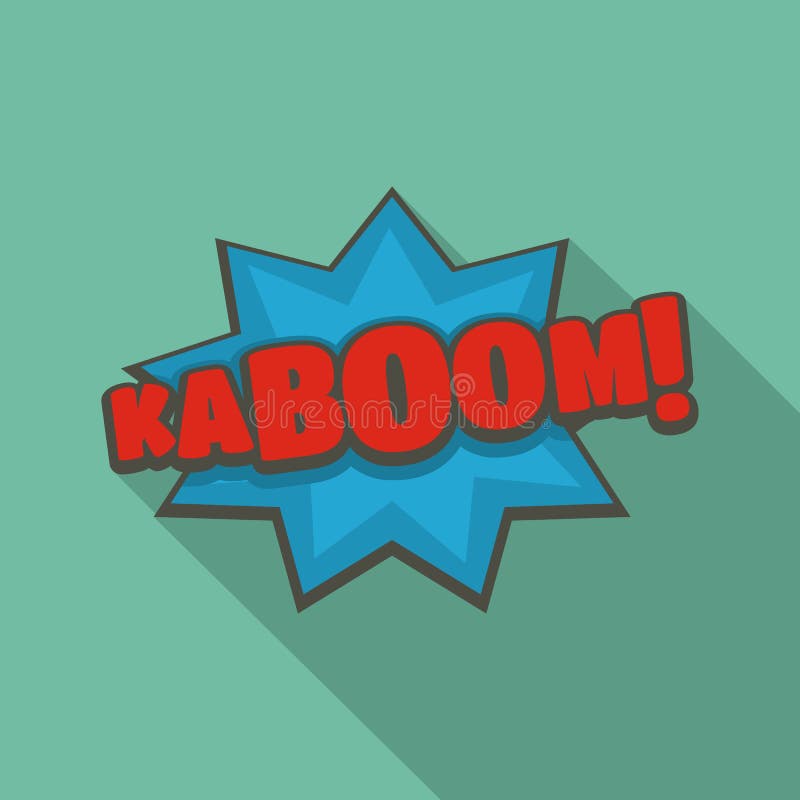 Icône comique de kaboom de boom, style plat illustration de vecteur Icône comique de kaboom de boom, style plat illustration de vecteur
