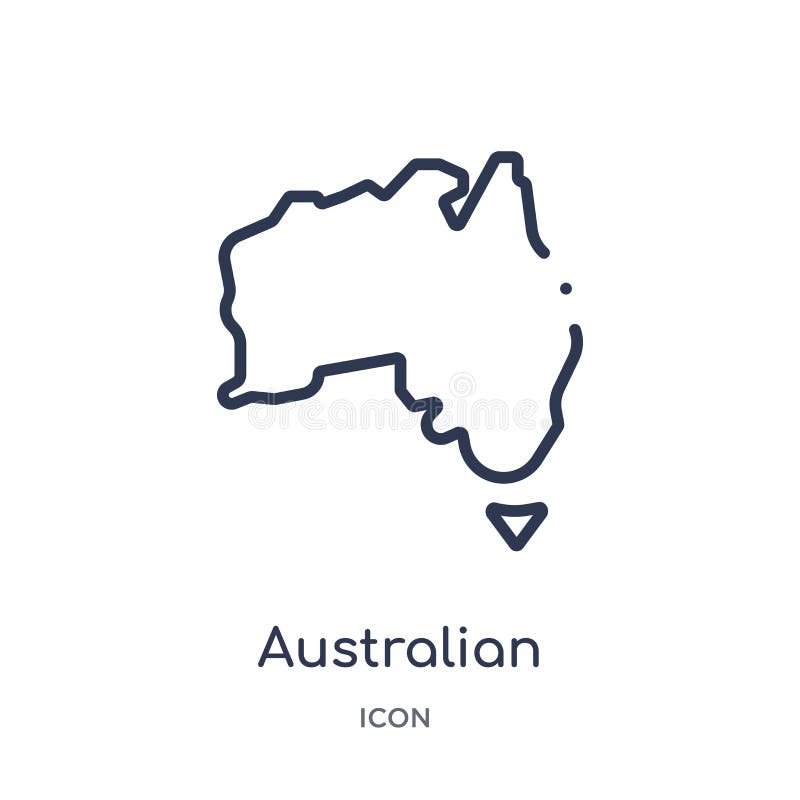 Icône continente australienne linéaire de collection d'ensemble de culture Ligne mince vecteur continent australien d'isolement s illustration de vecteur Icône continente australienne linéaire de collection d'ensemble de culture Ligne mince vecteur continent australien d'isolement s illustration de vecteur