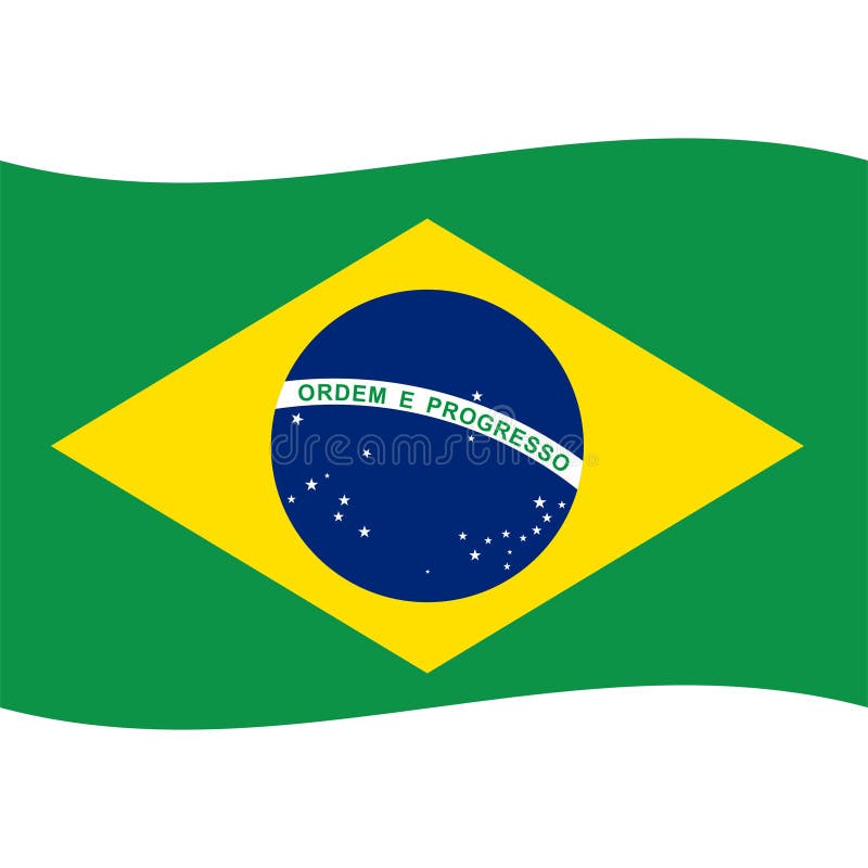 Stock vector brazil flag icon 2. Stock vector brazil flag icon 2