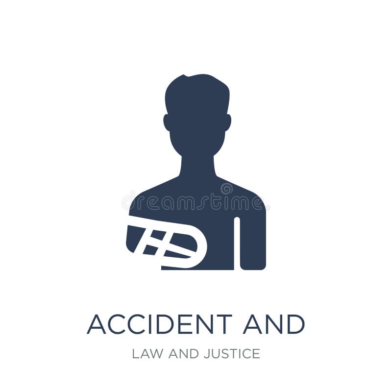 icône d'accidents et de blessures Accident et inju plats à la mode de vecteur illustration stock icône d'accidents et de blessures Accident et inju plats à la mode de vecteur illustration stock