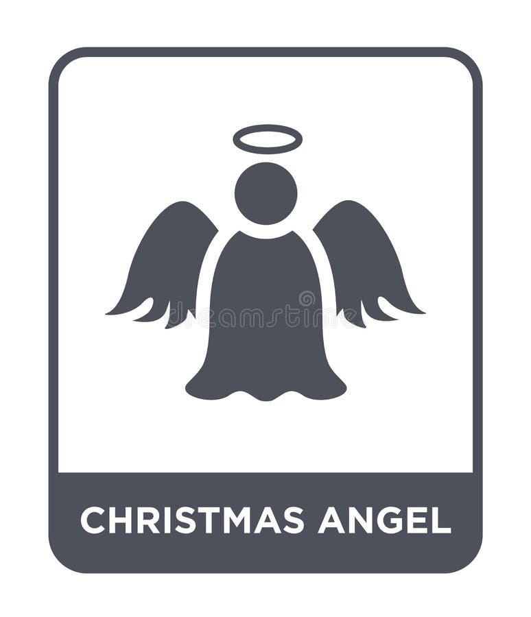 icône d'ange de Noël dans le style à la mode de conception icône d'ange de Noël d'isolement sur le fond blanc icône de vecteur d' illustration de vecteur icône d'ange de Noël dans le style à la mode de conception icône d'ange de Noël d'isolement sur le fond blanc icône de vecteur d' illustration de vecteur