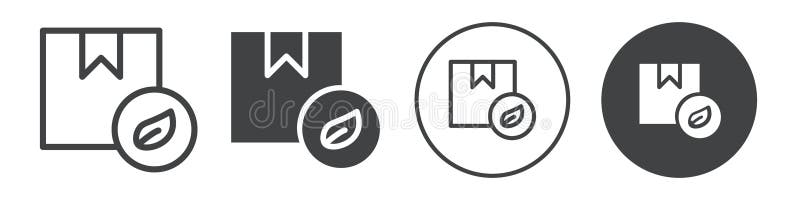 Icône d'emballage éco logo vectoriel illustration de vecteur