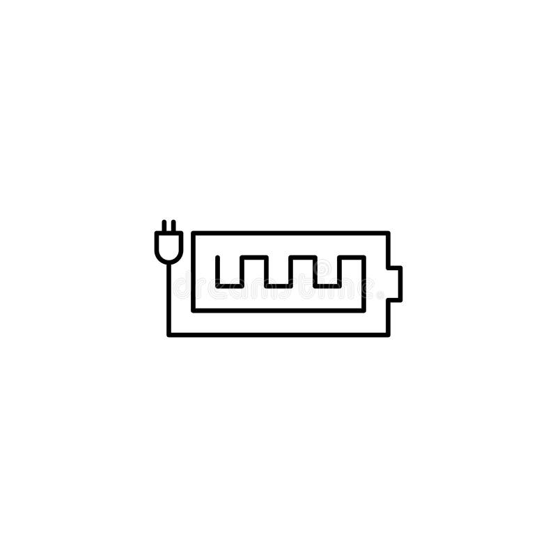 Icône d'ensemble d'indicateur de batterie illustration stock Icône d'ensemble d'indicateur de batterie illustration stock