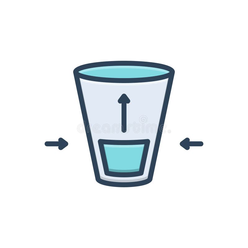 Color illustration icon for Slight, little, some, inappreciable, water, fewer, frivolous, glass and liquid. Color illustration icon for Slight, little, some, inappreciable, water, fewer, frivolous, glass and liquid