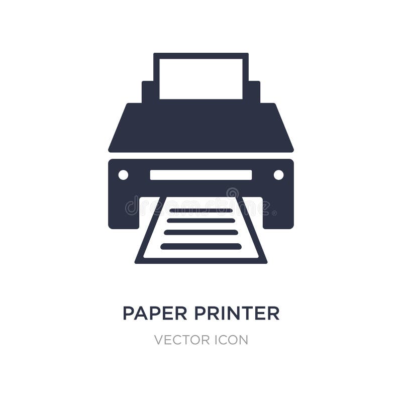 icône d'imprimante de papier sur le fond blanc Illustration simple d'élément de concept de technologie illustration libre de droits icône d'imprimante de papier sur le fond blanc Illustration simple d'élément de concept de technologie illustration libre de droits