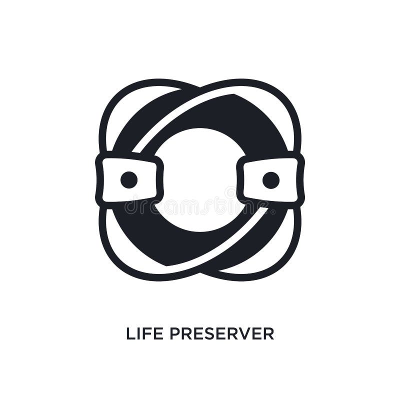 icône d'isolement de conservateur de vie illustration simple d'élément des icônes nautiques de concept symbole editable de signe illustration stock icône d'isolement de conservateur de vie illustration simple d'élément des icônes nautiques de concept symbole editable de signe illustration stock