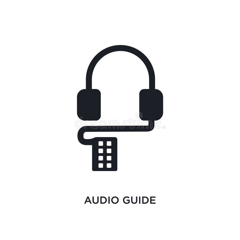 icône d'isolement par guide audio illustration simple d'élément des icônes de concept de musée conception editable de symbole de illustration de vecteur icône d'isolement par guide audio illustration simple d'élément des icônes de concept de musée conception editable de symbole de illustration de vecteur