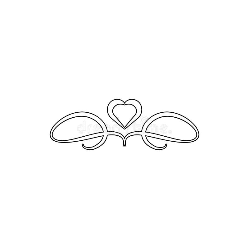 Icône d'ornement de coeur Élément des ornements pour le concept et l'icône mobiles d'applis de Web Ligne mince icône pour la conc illustration libre de droits Icône d'ornement de coeur Élément des ornements pour le concept et l'icône mobiles d'applis de Web Ligne mince icône pour la conc illustration libre de droits