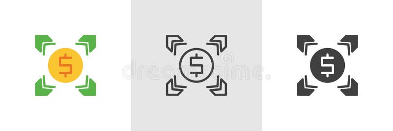 Icône d'échange d'argent du dollar illustration de vecteur Icône d'échange d'argent du dollar illustration de vecteur