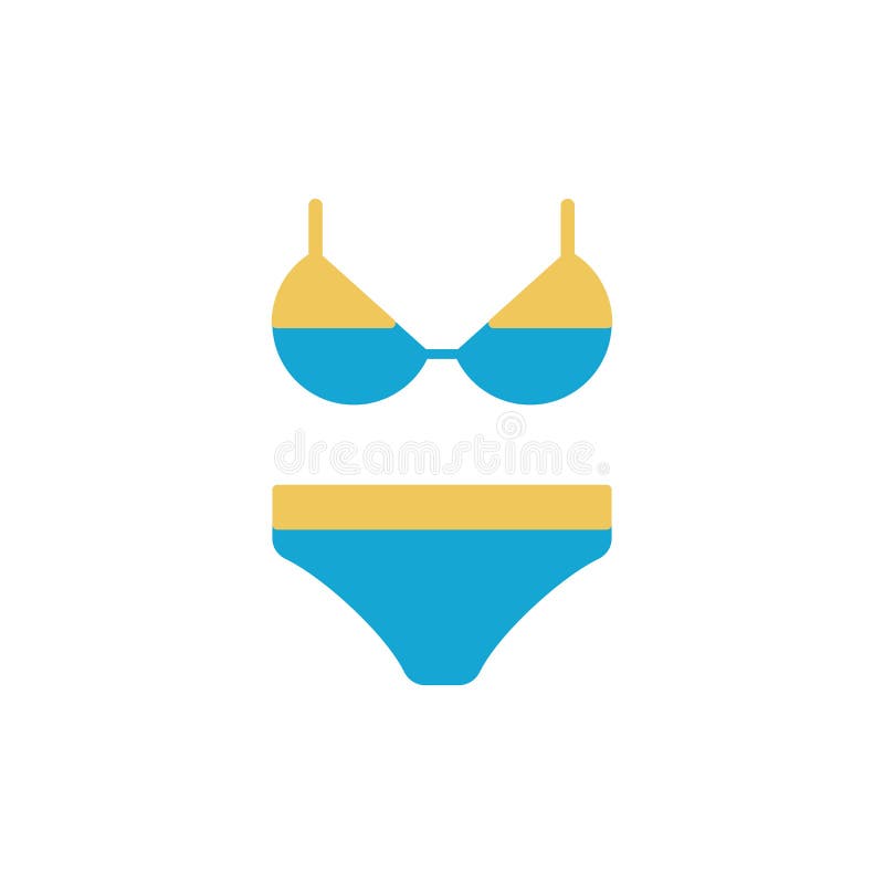 Icône de bikini de vêtements de bain sur le fond blanc illustration de vecteur Icône de bikini de vêtements de bain sur le fond blanc illustration de vecteur