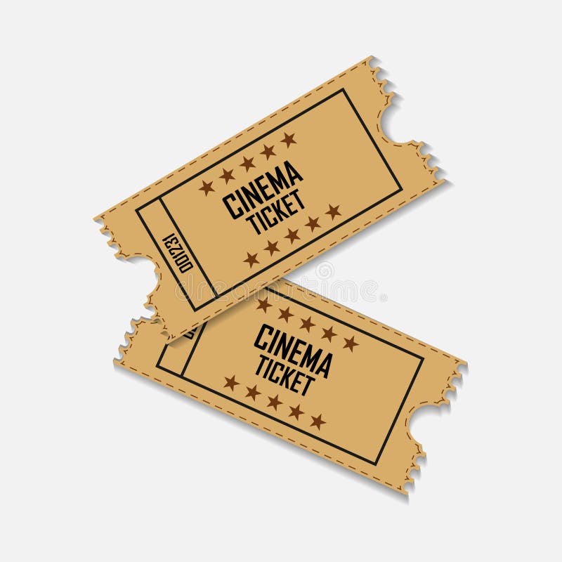 Icône de billet de film de vecteur Cinéma de billet dans le rétro style couches illustration de vecteur Icône de billet de film de vecteur Cinéma de billet dans le rétro style couches illustration de vecteur