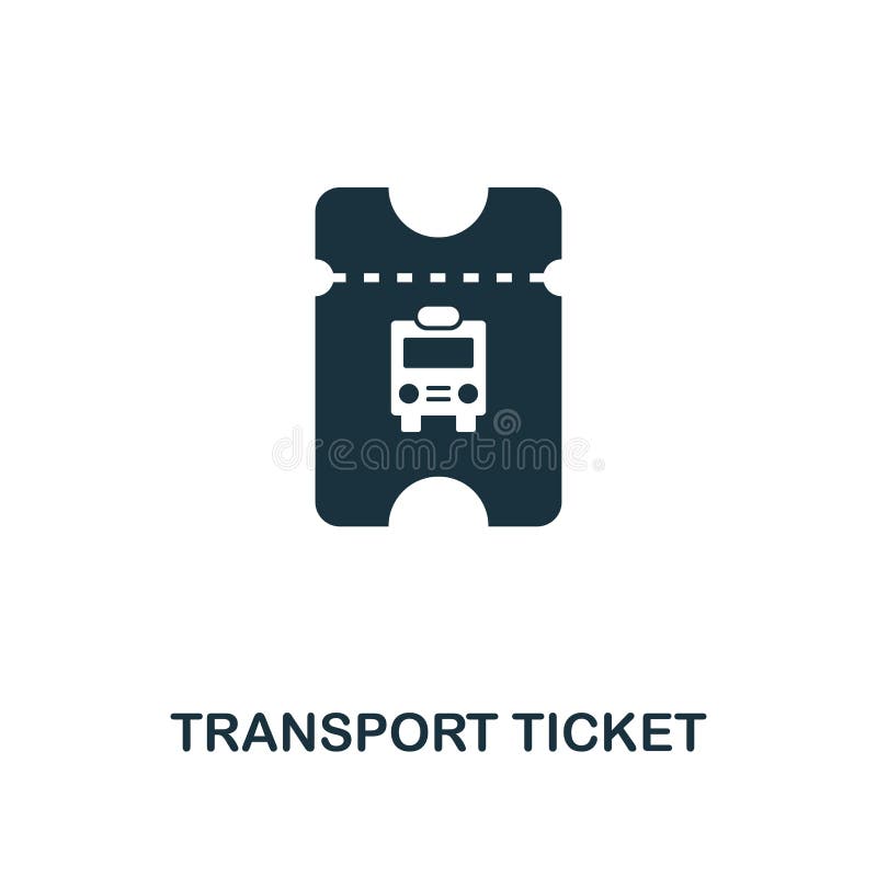 Icône de billet de transport Conception monochrome de style de collection d'icône d'éléments de ville Ui Ti simple parfait de tra illustration stock Icône de billet de transport Conception monochrome de style de collection d'icône d'éléments de ville Ui Ti simple parfait de tra illustration stock