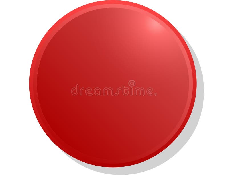 Icône de bouton rouge vierge sur fond blanc Conception d'illustrations