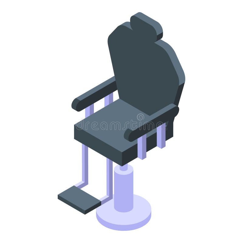 Shop barber chair icon isometric vector. New model. Steel platform. Shop barber chair icon isometric vector. New model. Steel platform