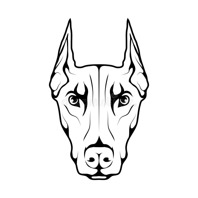 Icône de chien de dobermann illustration de vecteur Icône de chien de dobermann illustration de vecteur