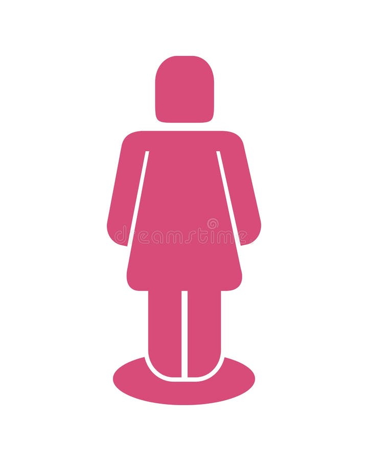 Icône de chiffre de silhouette de femme illustration libre de droits Icône de chiffre de silhouette de femme illustration libre de droits