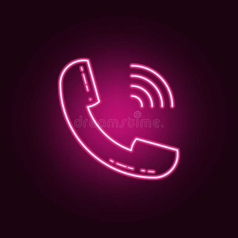 handset icon. Elements of Media in neon style icons. Simple icon for websites, web design, mobile app, info graphics on dark gradient background. handset icon. Elements of Media in neon style icons. Simple icon for websites, web design, mobile app, info graphics on dark gradient background