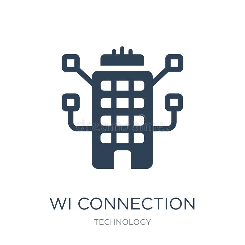 icône de connexion de WI dans le style à la mode de conception icône de connexion de WI d'isolement sur le fond blanc icône de ve illustration libre de droits icône de connexion de WI dans le style à la mode de conception icône de connexion de WI d'isolement sur le fond blanc icône de ve illustration libre de droits