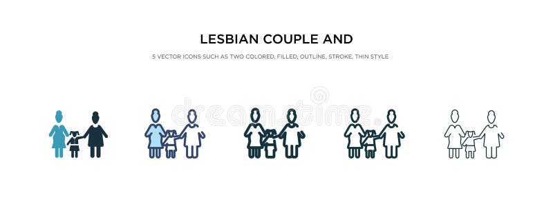 Icône de couple et de fils lesbiennes dans différents modèles d'illustration vectorielle deux icônes vectorielles lesbiennes de c illustration libre de droits Icône de couple et de fils lesbiennes dans différents modèles d'illustration vectorielle deux icônes vectorielles lesbiennes de c illustration libre de droits
