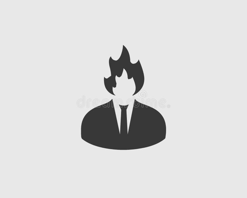 Icône de danger Symbole de feu avec le corps humain illustration de vecteur Icône de danger Symbole de feu avec le corps humain illustration de vecteur