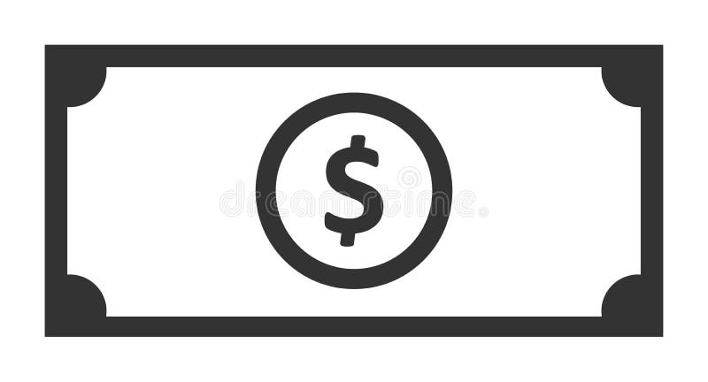 Simple vector filled flat in dollar money bill icon solid pictogram isolated on white background. Simple vector filled flat in dollar money bill icon solid pictogram isolated on white background.