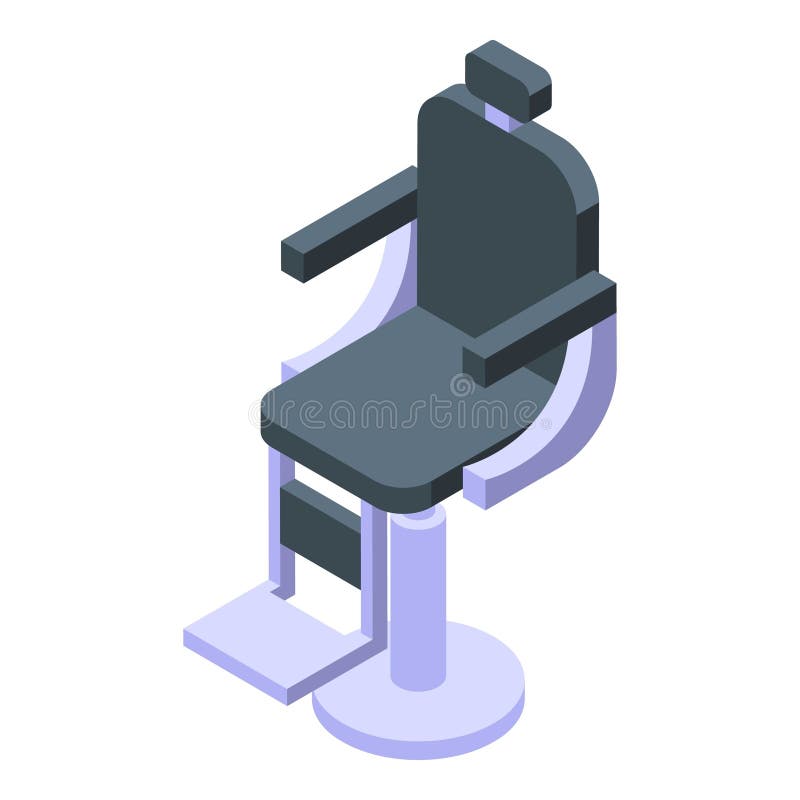 Modern barber chair icon isometric vector. Steel material tool. Salon haircut. Modern barber chair icon isometric vector. Steel material tool. Salon haircut