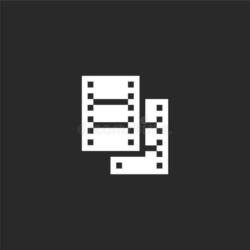 icône de film Icône de feuille de film remplie pour la conception de sites Web et le développement d'applications mobiles icône d illustration stock icône de film Icône de feuille de film remplie pour la conception de sites Web et le développement d'applications mobiles icône d illustration stock