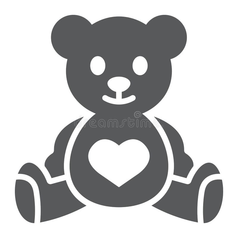 Teddy bear glyph icon, child and toy, animal sign, vector graphics, a solid pattern on a white background, eps 10. Teddy bear glyph icon, child and toy, animal sign, vector graphics, a solid pattern on a white background, eps 10.