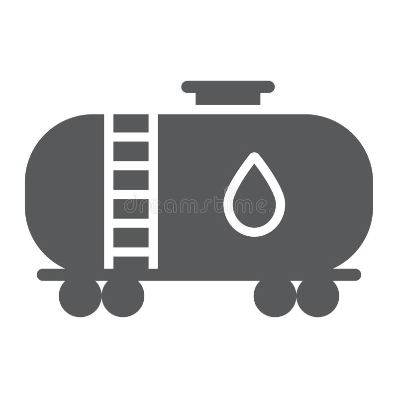 Icône de glyph de réservoir de stockage de pétrole, industy et conteneur, signe de train de carburant, graphiques de vecteur, un illustration libre de droits Icône de glyph de réservoir de stockage de pétrole, industy et conteneur, signe de train de carburant, graphiques de vecteur, un illustration libre de droits
