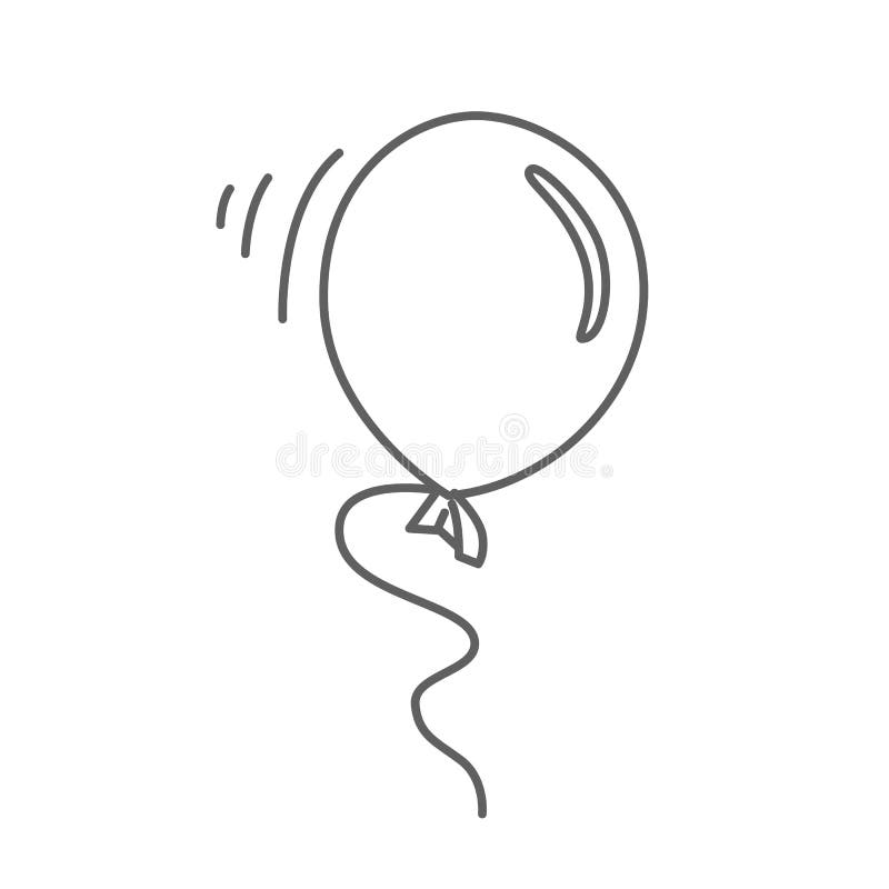 Icône de griffonnage de ballon à air Aérez la boule Image de vecteur