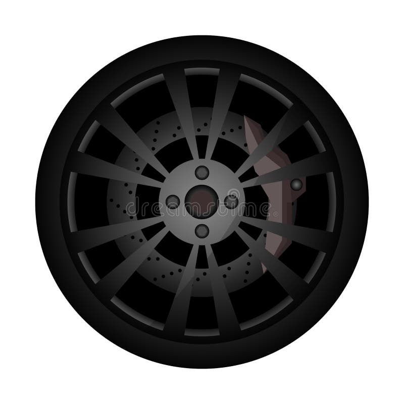 Icône de jante de voiture de rassemblement illustration stock Icône de jante de voiture de rassemblement illustration stock