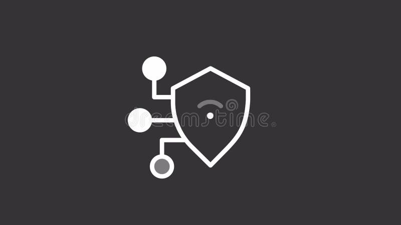 Icône de ligne blanche vpn animée illustration libre de droits