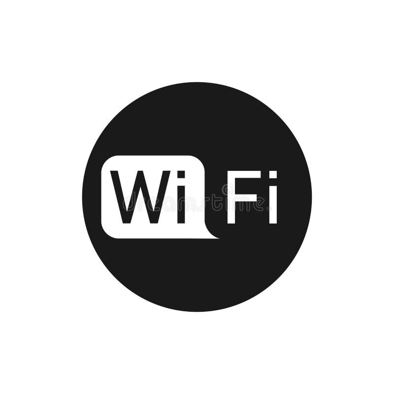 Icône de logo de Wifi Illustration de vecteur, conception plate illustration stock Icône de logo de Wifi Illustration de vecteur, conception plate illustration stock