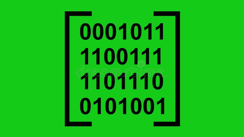 Icône de matrice de code binaire d'animation vidéo illustration de vecteur