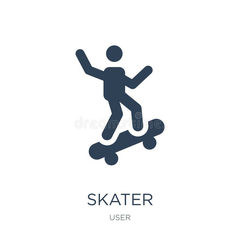 icône de patineur dans le style à la mode de conception icône de patineur d'isolement sur le fond blanc symbole plat simple et mo illustration stock icône de patineur dans le style à la mode de conception icône de patineur d'isolement sur le fond blanc symbole plat simple et mo illustration stock