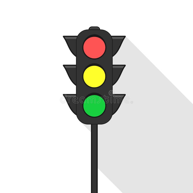 Icône de plan rapproché de feu de signalisation illustration stock Icône de plan rapproché de feu de signalisation illustration stock