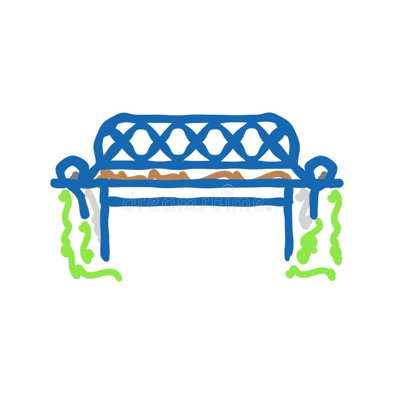 Icône de pont en bois illustration de gribouillis illustration stock