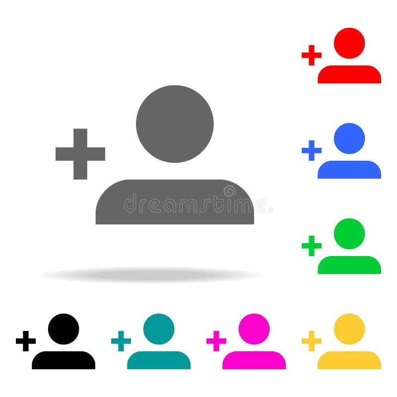 Icône de profil Signe simple d'icône de Web Add Person Button Éléments dans les icônes colorées multi pour les apps mobiles de co illustration libre de droits Icône de profil Signe simple d'icône de Web Add Person Button Éléments dans les icônes colorées multi pour les apps mobiles de co illustration libre de droits