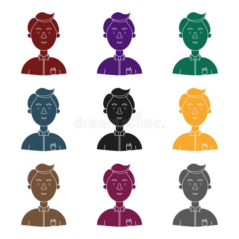 Scientist icon in black style isolated on white background. People of different profession symbol vector illustration. Scientist icon in black style isolated on white background. People of different profession symbol vector illustration.