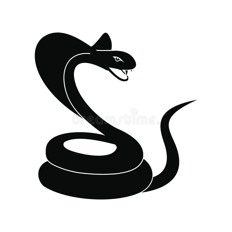 Icône de serpent vert, style simple. Icône de serpent vert dans le style simple d'isolement sur le fond blanc