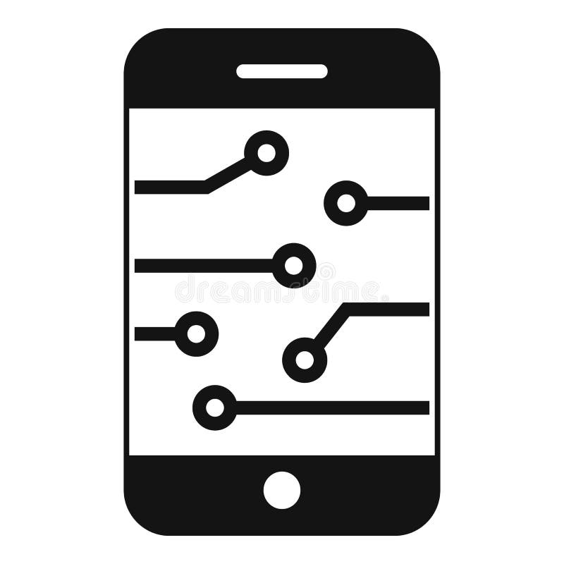 Icône de smartphone d'AI, style simple illustration libre de droits Icône de smartphone d'AI, style simple illustration libre de droits