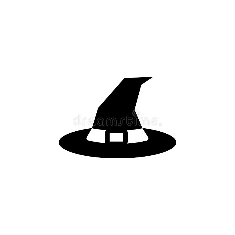 Icône de sorcière \ 'de chapeau de s Élément d'illustration d'éléments de fantôme Illustration au trait mince pour la conception