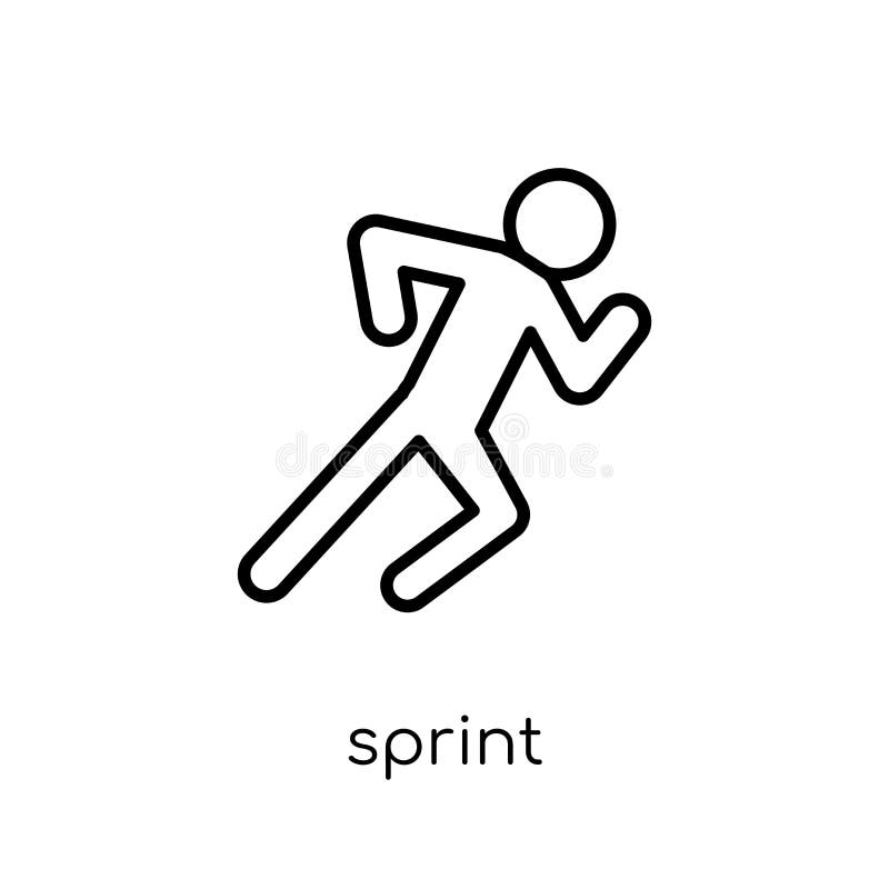 icône de sprint Icône linéaire plate moderne à la mode de sprint de vecteur sur le whi illustration libre de droits icône de sprint Icône linéaire plate moderne à la mode de sprint de vecteur sur le whi illustration libre de droits