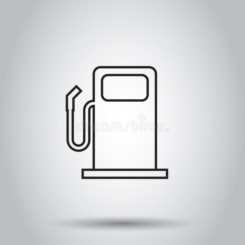 Icône de station de gaz combustible dans la ligne style Illustration de vecteur sur l'isolant illustration stock Icône de station de gaz combustible dans la ligne style Illustration de vecteur sur l'isolant illustration stock