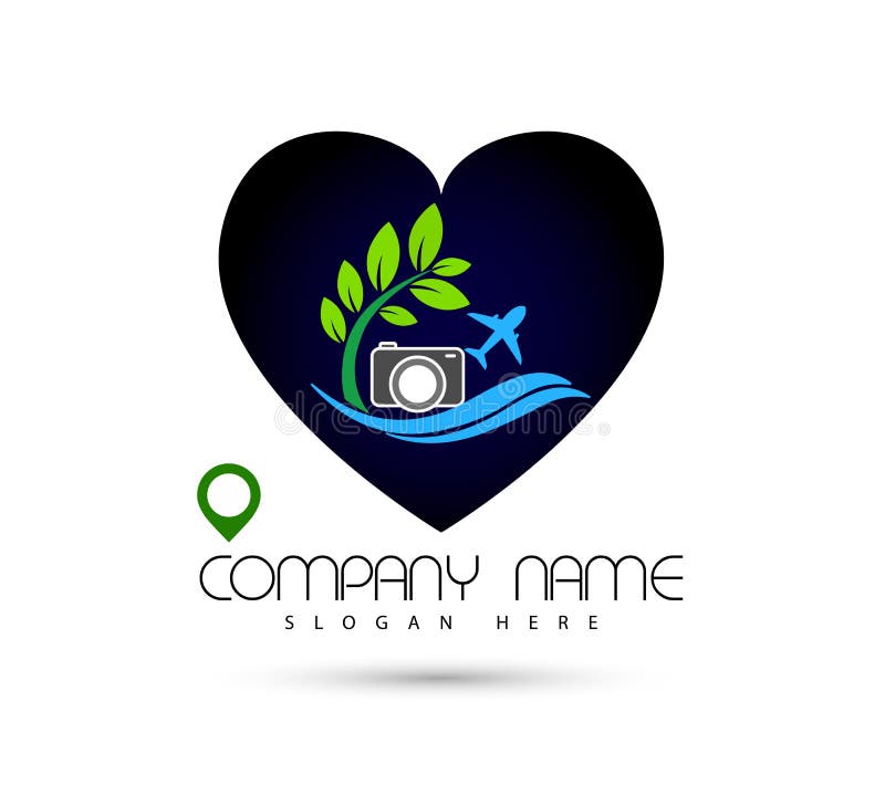 Icône de symbole de concept de construction de logo de vecteur de vague de mer de caméra de plage d'été de vacances du soleil de illustration de vecteur Icône de symbole de concept de construction de logo de vecteur de vague de mer de caméra de plage d'été de vacances du soleil de illustration de vecteur